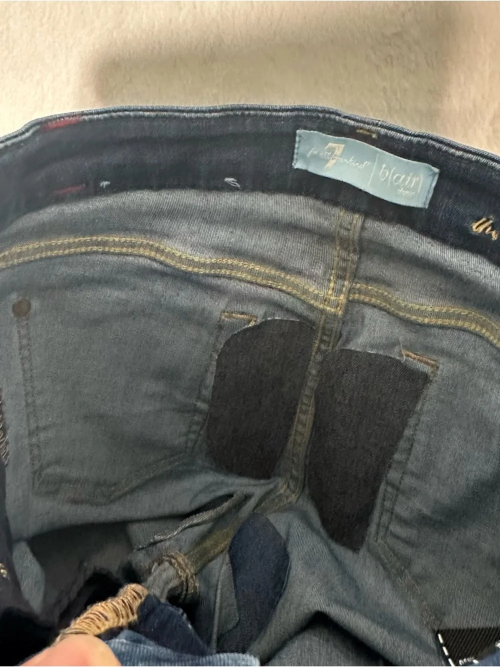 7 For All‎ Mankind The Skinny b(air) Blue Jeans Size 26 Lightweight Stretch Luxe